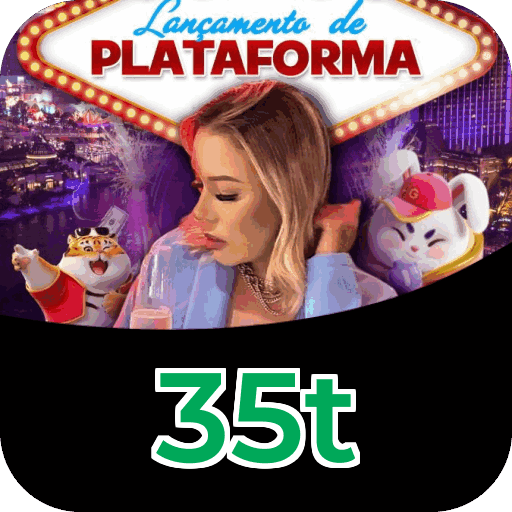 Interface do aplicativo 35t mostrando jogos disponíveis no iOS e Android